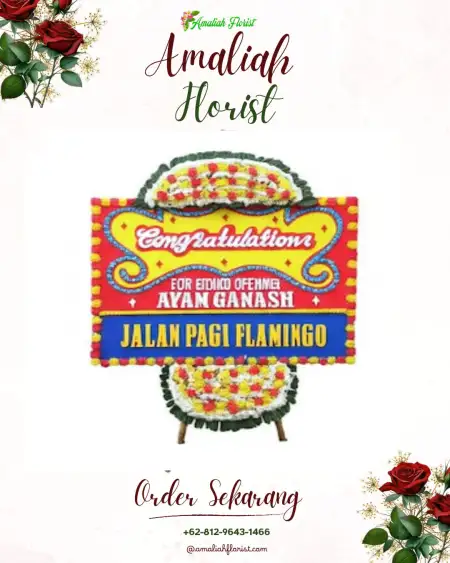 Sewa Papan Bunga Merak
